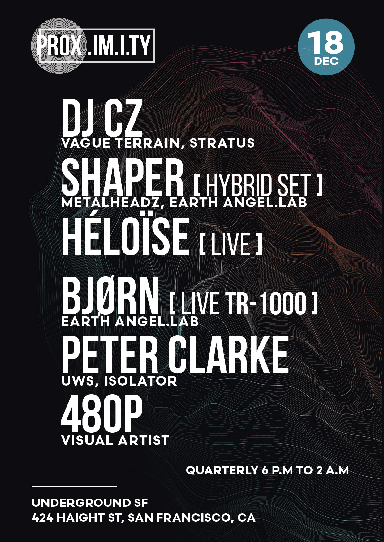 Artwork for PROX. DJ CZ, Shaper, Héloïse, Bjørne, Peter Clarke, 480P